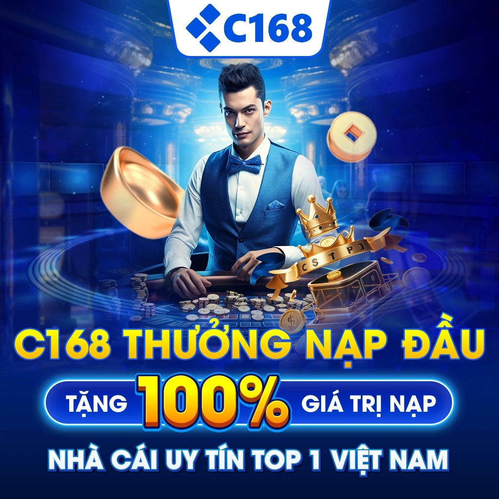 Banner mobile C168 Thưởng Nạp Đầu Tặng 100% Giá Trị Nạp Nhà Cái Uy Tín Top 1 VIệt Nam